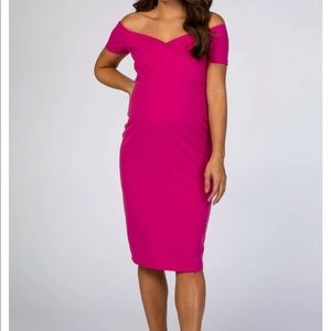 Pink blush maternity dress. I wore this dress twice for weddings.